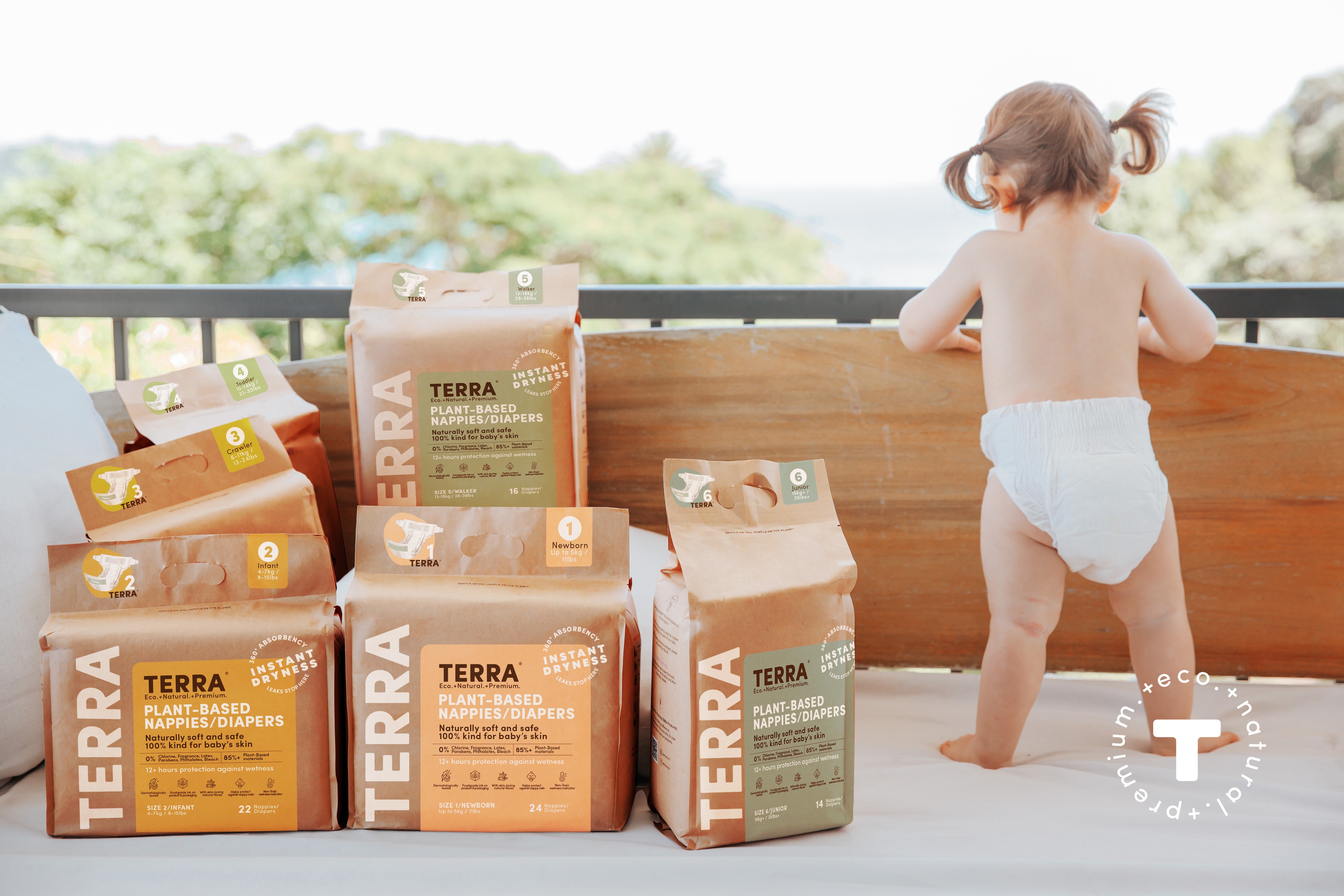 Terra 85% Plant-Based Eco-Friendly Diapers                  – Terra Eco Baby Products      