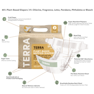 Terra Natural Diapers Size 2