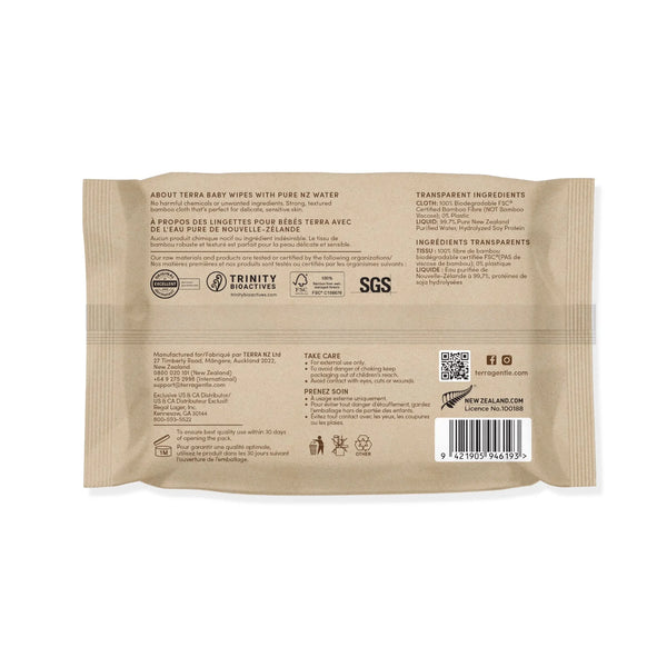 Bamboo Baby Wipes-Pure NZ Water Travel Pack