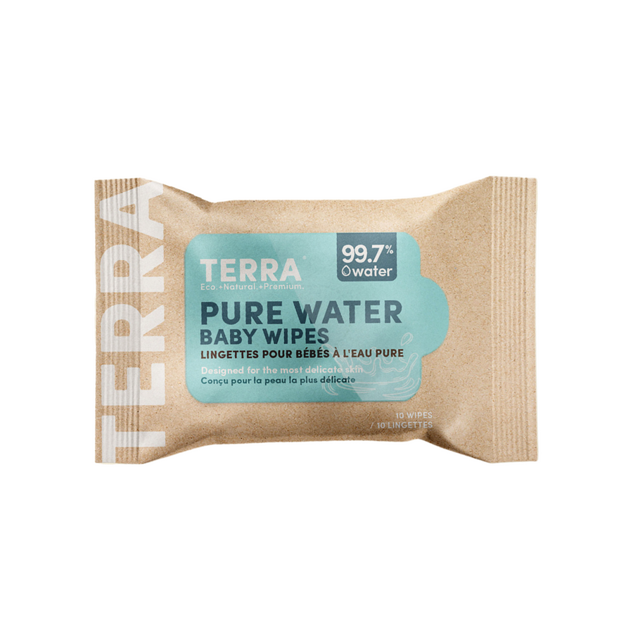 terra water wipes travel pack