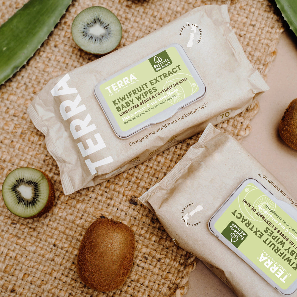 terra kiwifruit water wipes