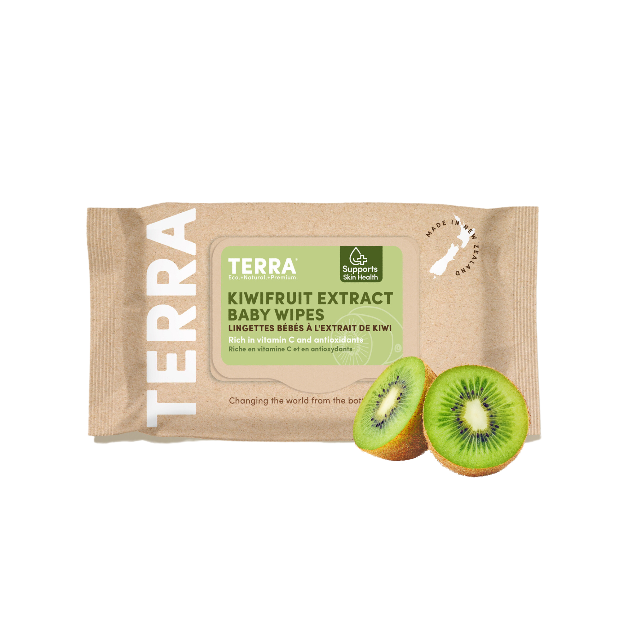 terra kiwifruit water wipes